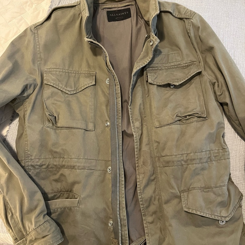 All Saints Men's Khaki Green Jacket
